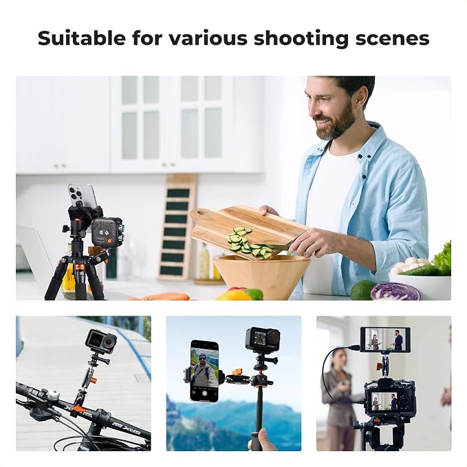 K&F CONCEPT Articulating Mini Magic Arm 360° Swivel Dual Ball Heads - Image 5