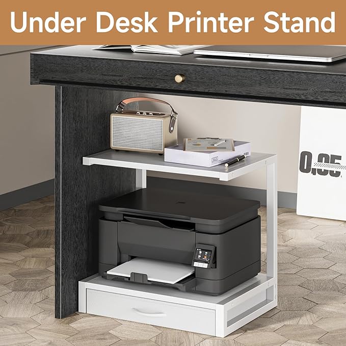 YAOHUOO 2-Tier Desktop Printer Stand - Image 3