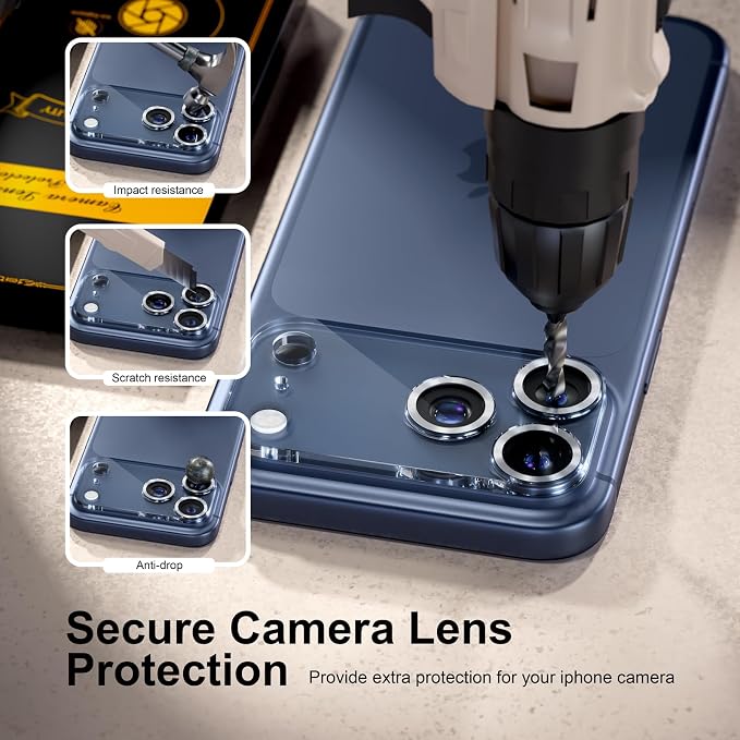for 6 Pack iPhone 17 Pro Camera Lens Protector 9H Tempered Glass Camera Screen - Image 4