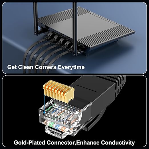 Cat 6 Ethernet Cable 7ft Flat Internet Network Cables - Image 5