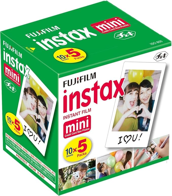 Fujifilm Mini Instant Film, 10 Sheets×5 Pack by FUJIFILM