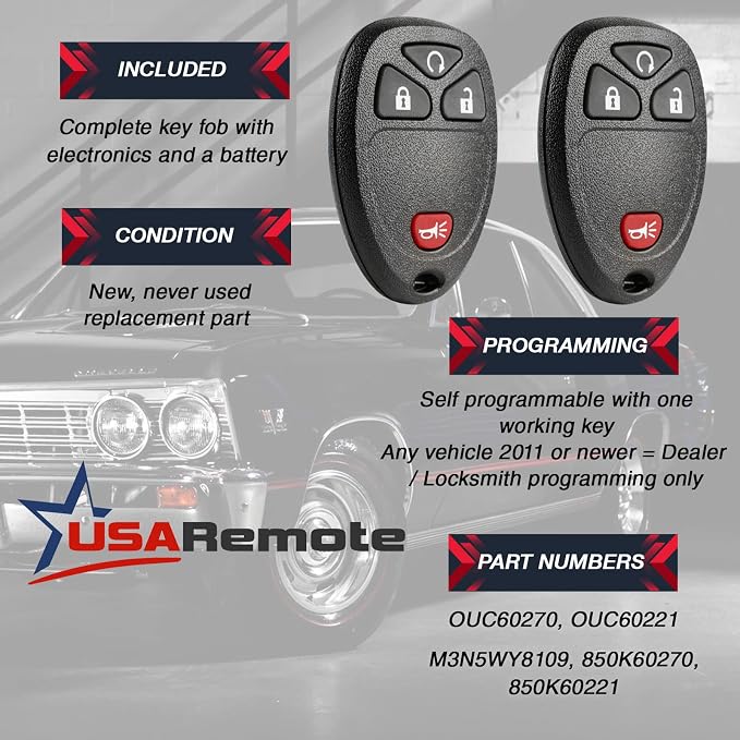 Car Key Fob Keyless Entry Remote - Image 3