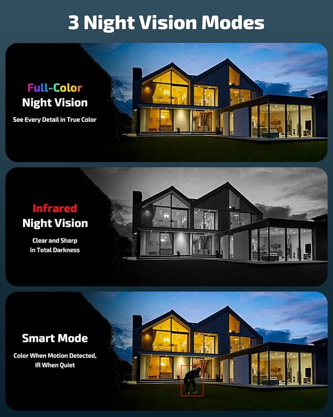 《130° Wide Angle & 4K Ultra HD》 Security Cameras Wireless Outdoor, Home WiFi - Image 6