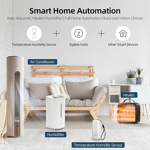 eMylo Zigbee Temperature and Humidity Sensor, IP65 Indoor Outdoor Thermometer - Image 5