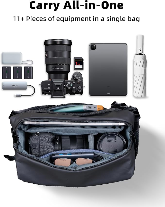 llano 6L Camera Sling Bag for Photographers, DSLR Shoulder Bag Small, Compact - Image 2
