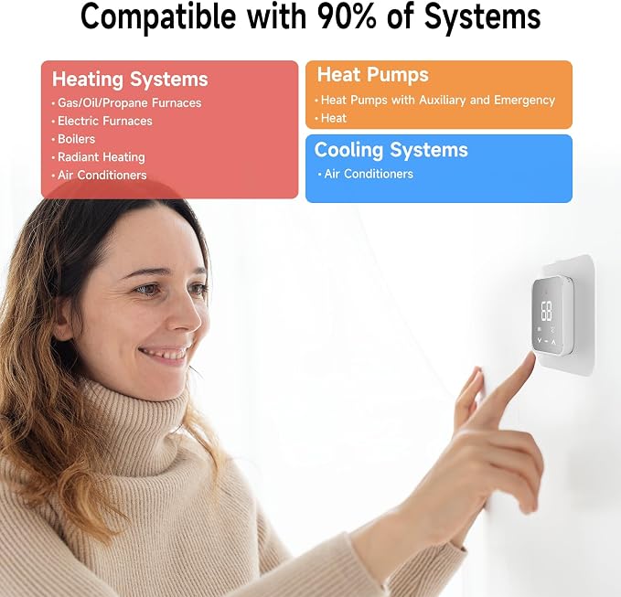 Smart Thermostats for Home, WiFi Thermostats Compatible - Image 4