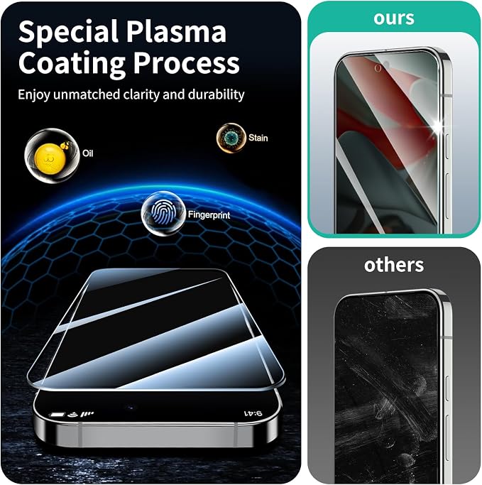 3+3+1-Pack, Privacy Screen Protector and Camera Lens Protector - Image 7