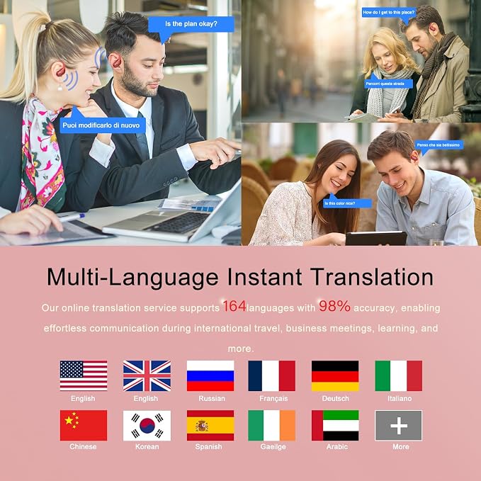 AI Translation Earbuds Real Time, 164 Language Translator Earbud 3-in-1 - Image 3
