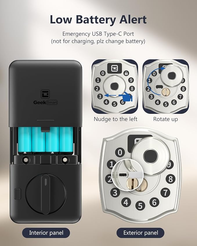 Geek Smart Fingerprint Deadbolt Lock - Image 6