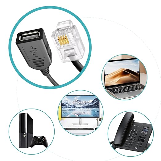 Rj116p4c to USB Bus, Used for Telephone Communication, Modem Adapter, Fax - Image 6