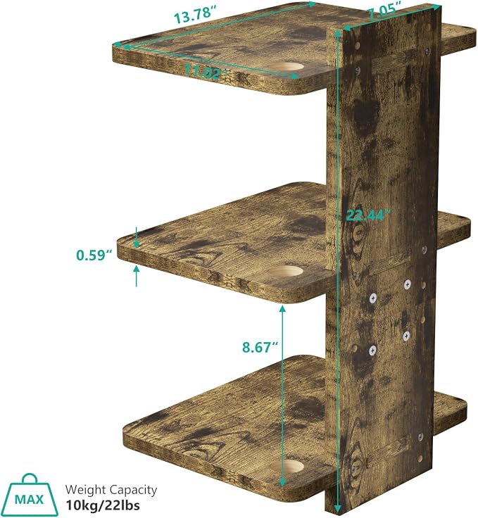 WALI Floating TV Shelf, 3 Tier Projector Shelf - Image 9