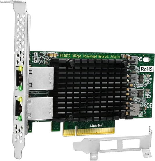 X540T2 Dual 10GbE RJ45 Ports Converged Ethernet Adapter by LinksTek