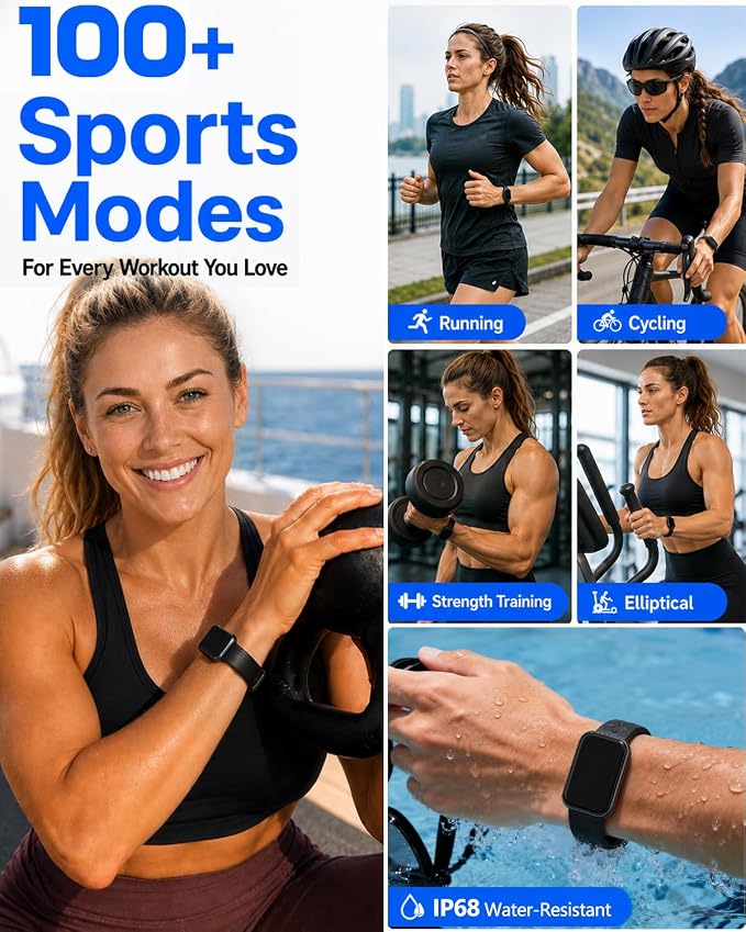 MorePro Health Fitness Tracker for Women Men, 24/7 Heart Rate Blood Pressure & - Image 5