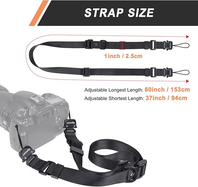 Vigorport Camera Strap, Crossbody Shoulder Strap, Camera Neck Strap - Image 2