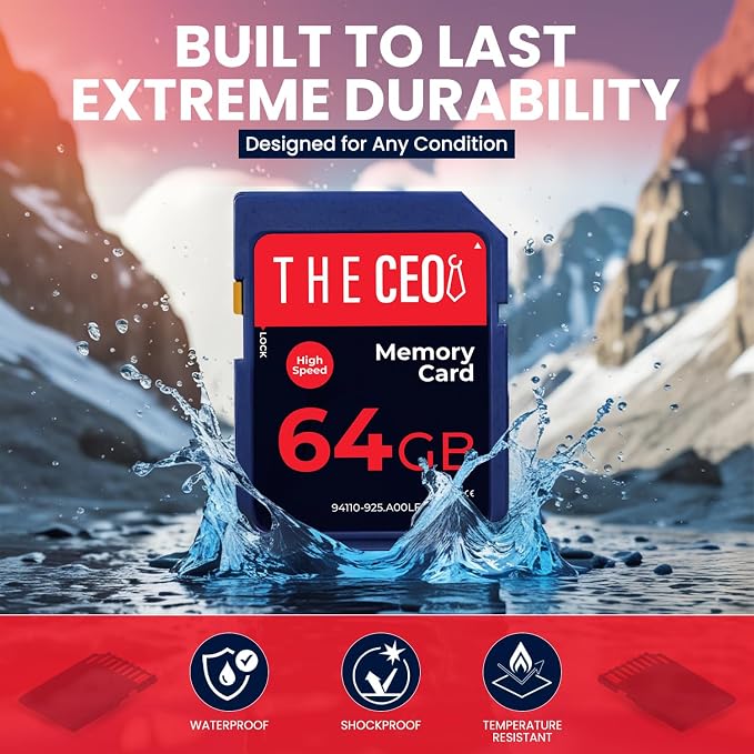 THE CEO SD Card for Camera 64GB Class 10 Memory Card UHS-I Compatible - Image 4