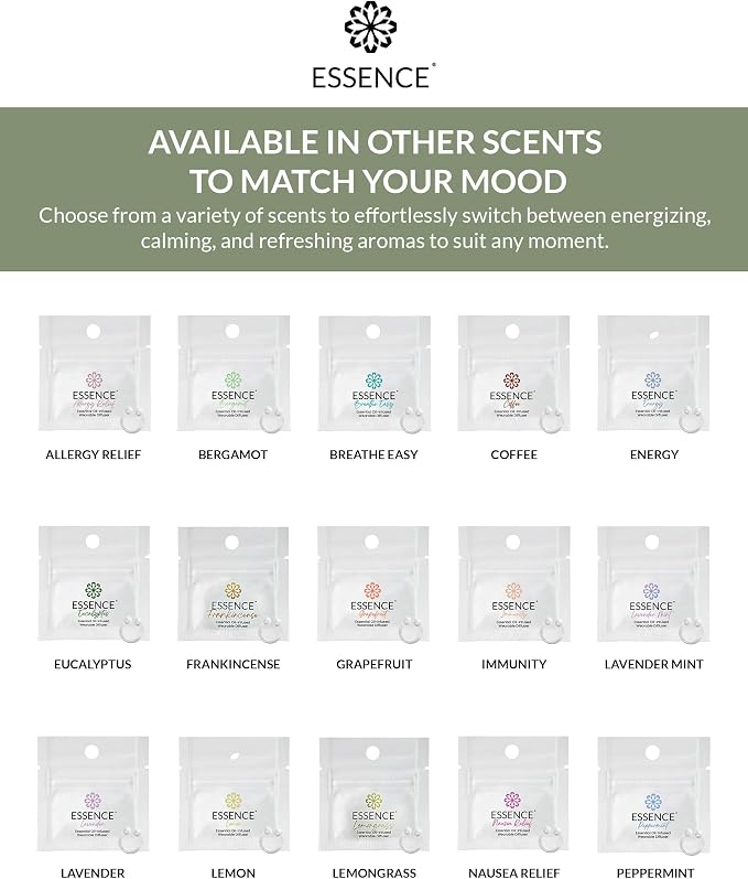 Essence Wearable Aromatherapy Nasal Diffuser – Lemongrass Essential Oil Nose - Image 7