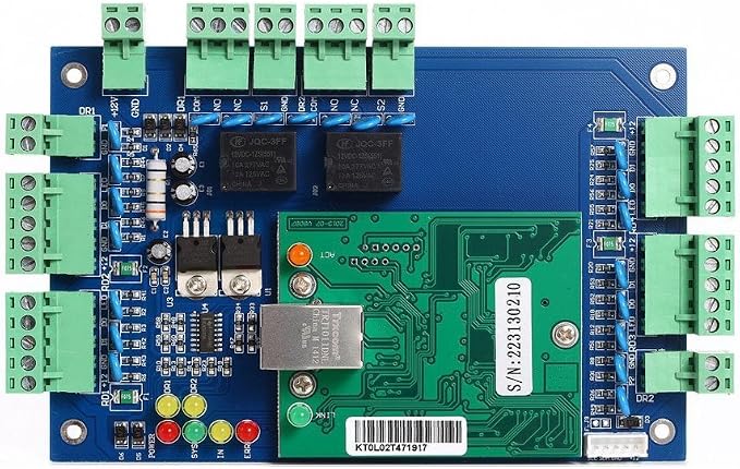 TCP/IP 2 Doors Access Control System Kits Metal Push Release Button - Image 3