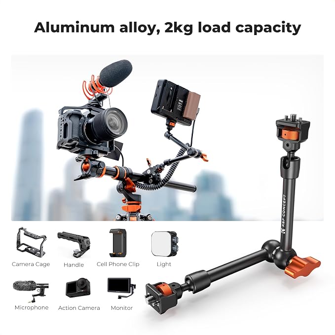 K&F CONCEPT 11" Magic Arm Clamp - Image 2