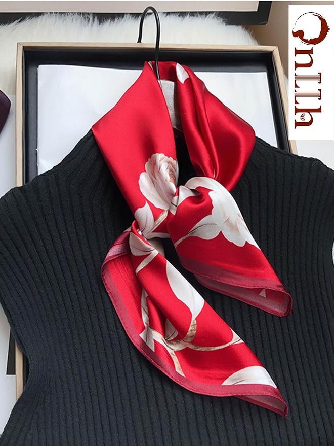 Silky Scarf for Women Lightweight Satin Bandanas Neck Hair Wrap For Sleeping - Image 4