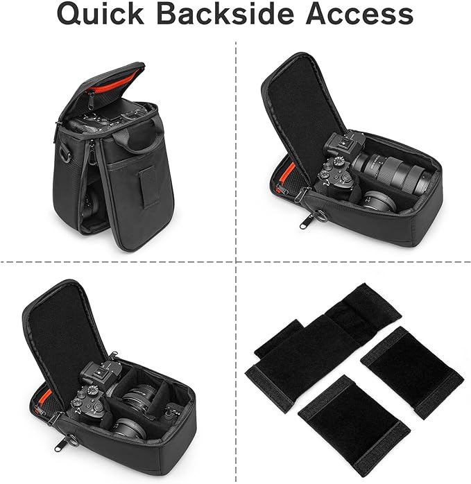S-ZONE Camera Insert Bag Waterproof Lens Cube Case Compatible - Image 5
