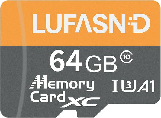 64GB Micro SD Card with Adapter, High Speed U3 C10 V30 SDXC Memory Card Up to by Unknown