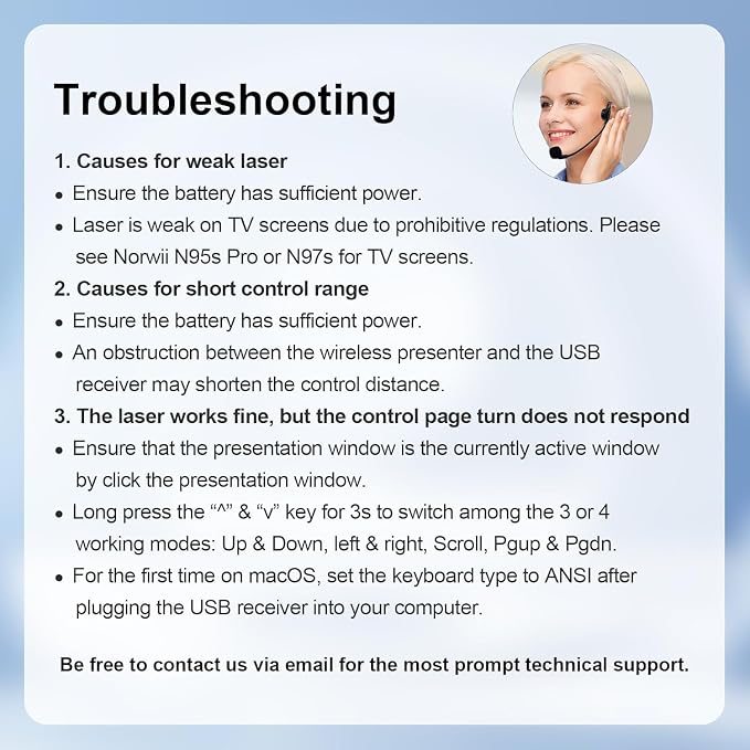 Norwii N26 Wireless Presentation Clicker, Presentation Remote, PowerPoint - Image 9