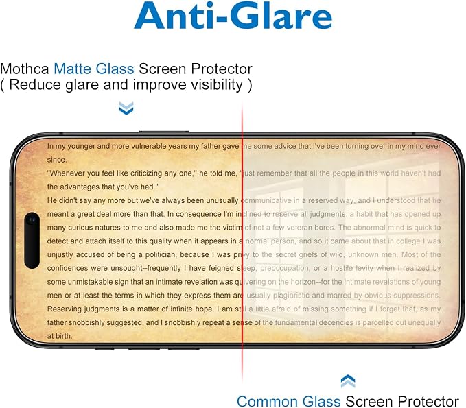 Mothca 2 Pack Matte Glass Screen Protector - Image 6