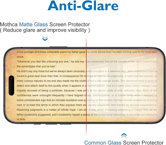 Mothca 2 Pack Matte Glass Screen Protector - Image 6