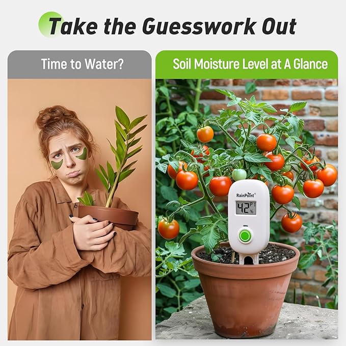 RAINPOINT Smart Digital Wireless Plant Moisture Meter Houseplant Indoor - Image 3