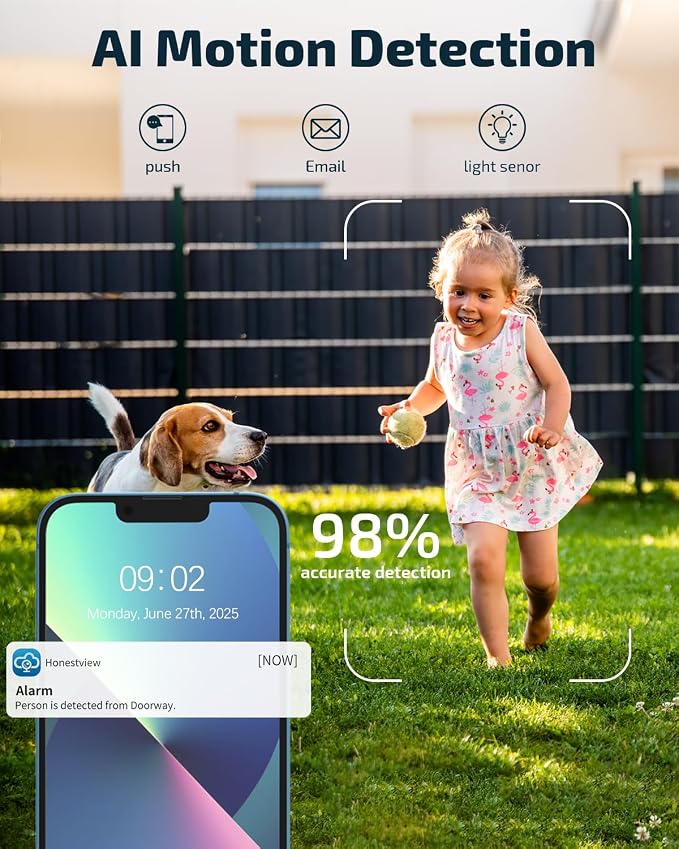 OHWOAI 《Dual Band WiFi & IP65 Waterproof》Wireless Outdoor Security Camera - Image 6