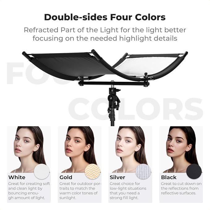 K&F CONCEPT U-Shape Reflector Curved Reflector 100x45cm - Image 3