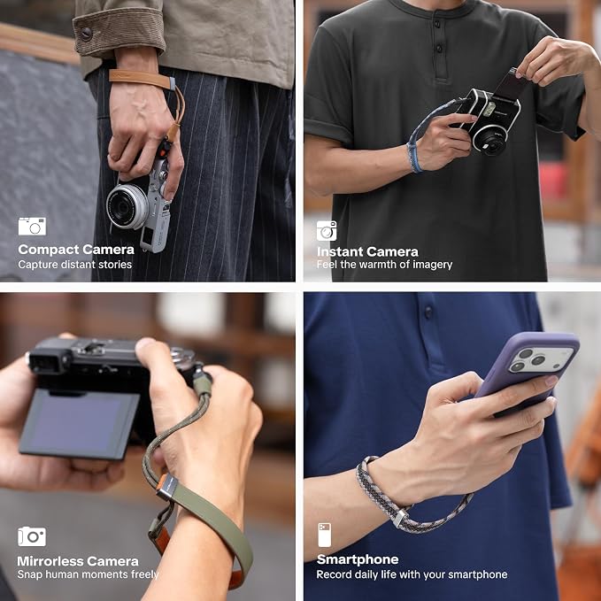 PGYTECH Camera Wrist Strap Slim Vintage Style, Adjustable Quick Release - Image 4