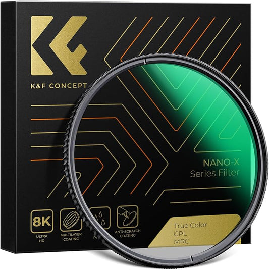 K&F CONCEPT 49mm True Color Polarizer Lens Filter Circular Polarizing Filter by KFCONCEPT