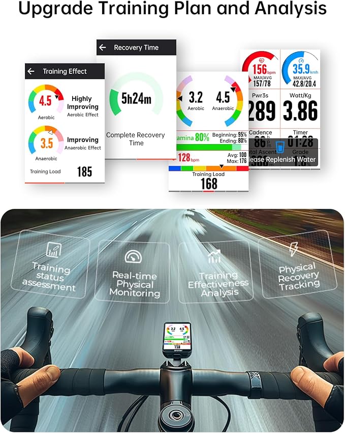 iGPSPORT iGS800 Bike Computer Touchscreen, 3.5'' Offline MAP Navigation WiFi - Image 4