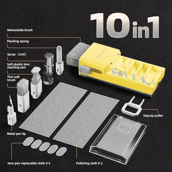 Tassmpitor Laptop Screen Keyboard Cleaner Kit, All in 1 Electronics Cleaning - Image 7