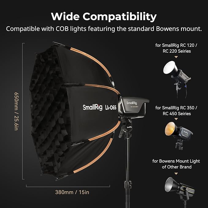 SmallRig LA-O65 Octagonal Softbox, 65cm/25.6in Quick Release Softbox - Image 2