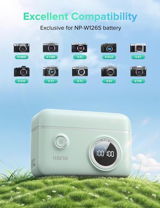 llano 2-Pack NP-W126S Batteries and Fast Charger - Image 5