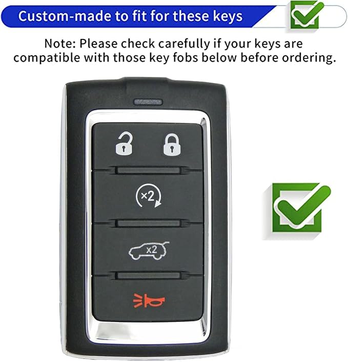 Keyless Entry Systems Key for Jeep Key Fob Cover Shell - Image 2
