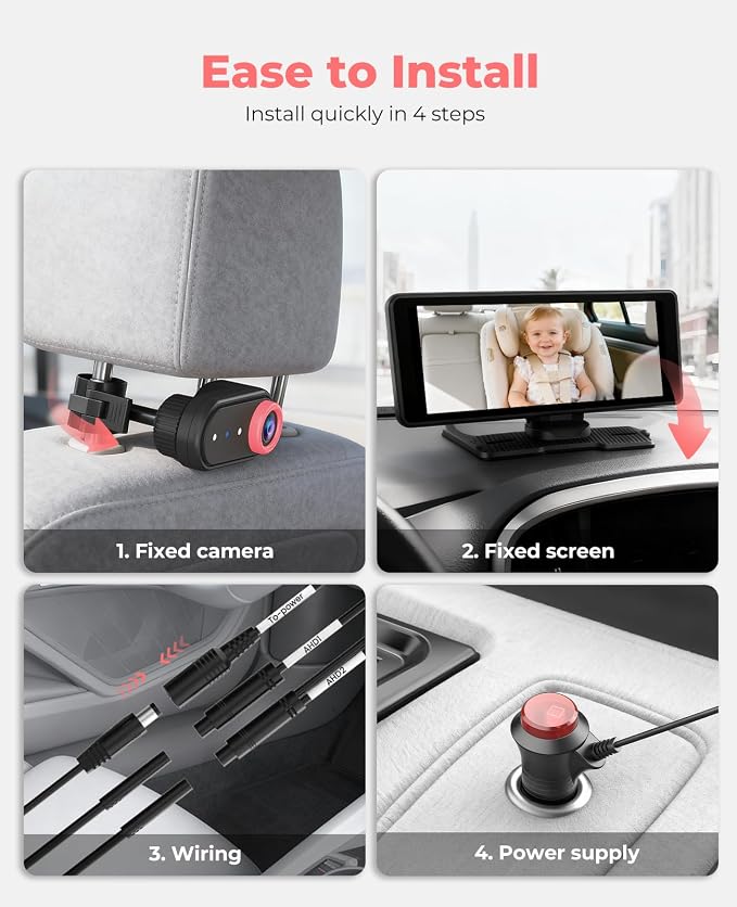 LUCKVIEW BM5PRO 7.2" 1080P HD Baby Car Camera - Image 6