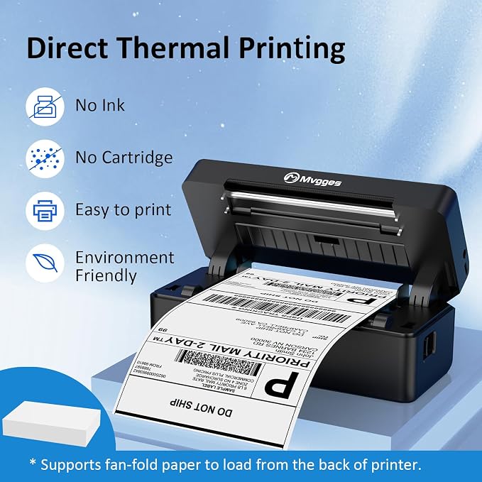Mvgges Shipping Label Printer, Compatible - Image 3