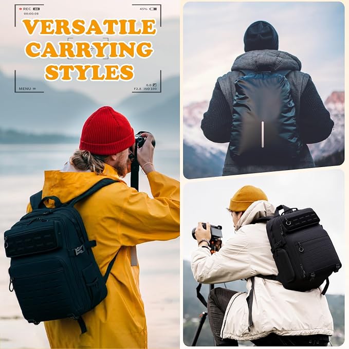 HAMBOLY Professional Camera Bag Backpack, Large Waterproof Photography Bag Case - Image 6