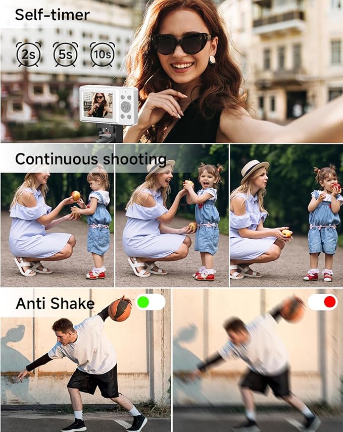 Digital Camera for Kids, FHD 1080P 44MP Point and Shoot Digital Camera - Image 4