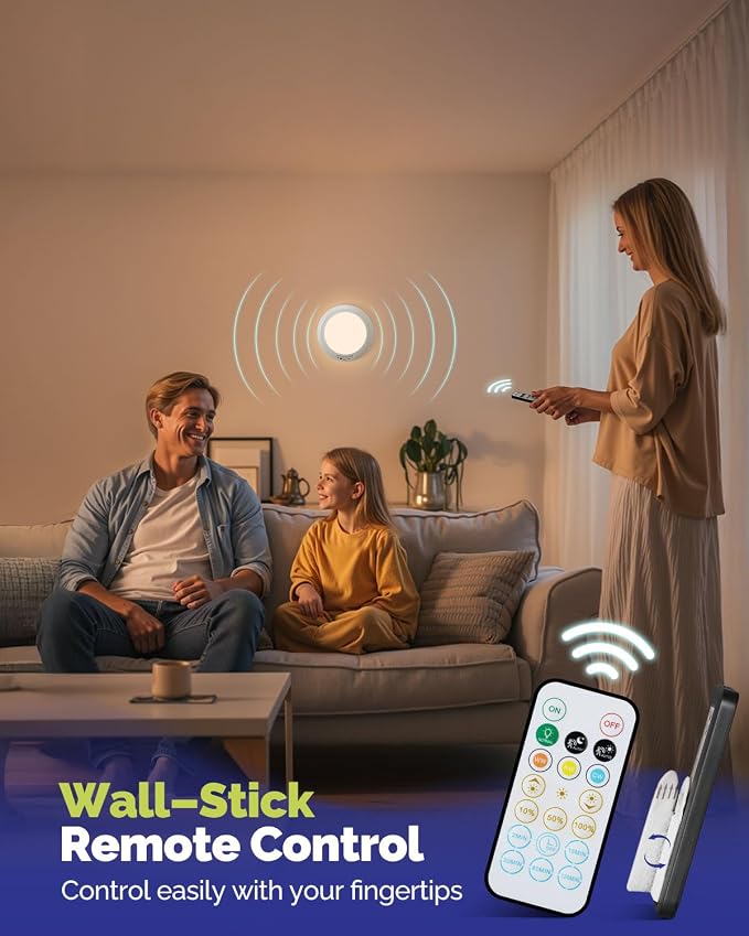 2PCs 10, 000mAh Rechargeable Ceiling Light - Image 7
