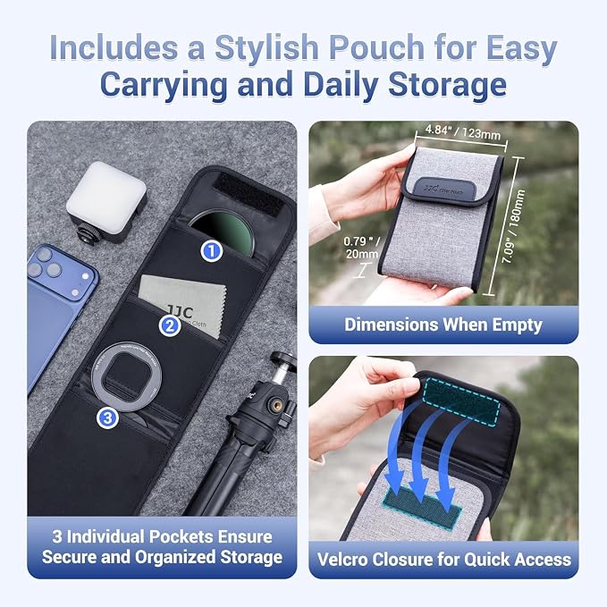 Upgraded 67mm CPL Filter for iPhone 17, Lens Filter Adapter Pouch Set for - Image 9