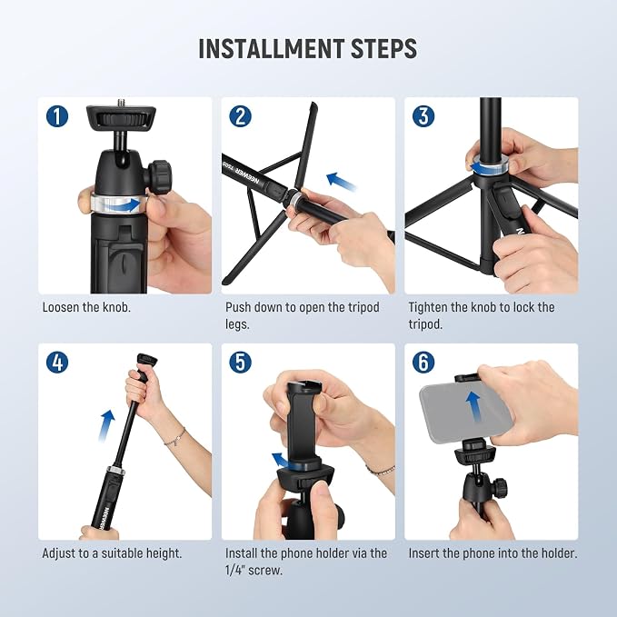 NEEWER Tripod for Cell Phone & Camera - Image 7
