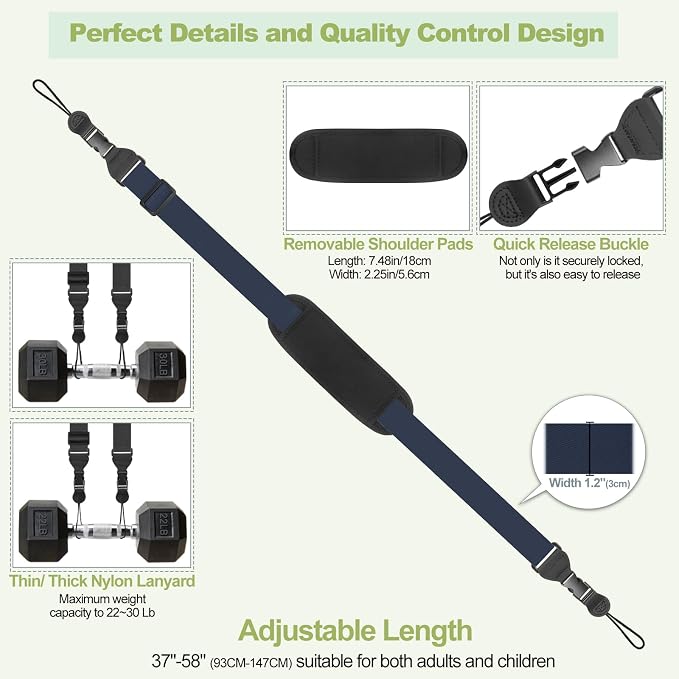 Universal Shoulder Strap, Removable Neoprene Padded Camera Strap, Adjustable - Image 6