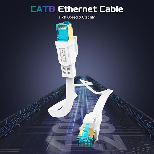 Cat 8 Ethernet Cable 35 FT, Heavy Duty High Speed 40Gbps 2000Mhz Internet - Image 3