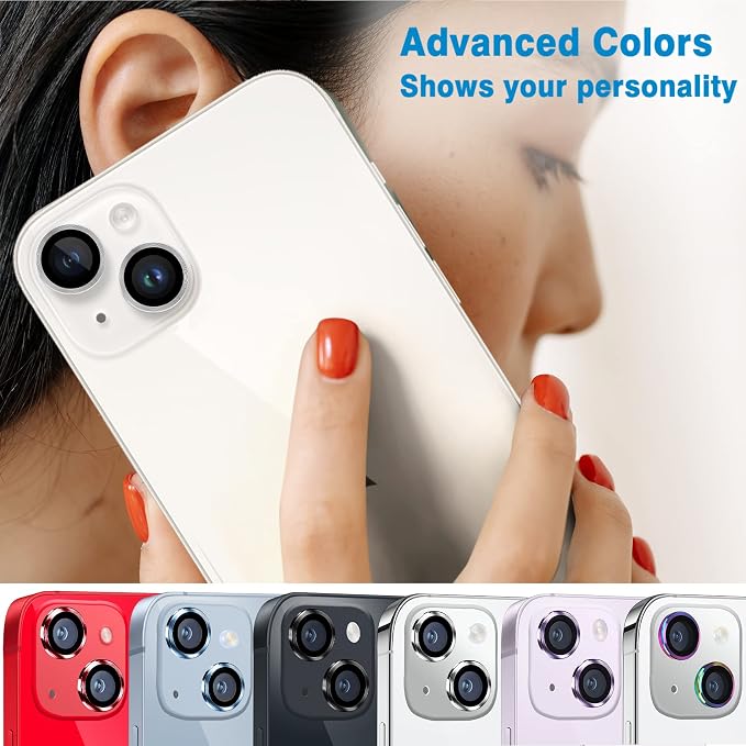 for iPhone 15 and 15 Plus Camera Lens Protector, Anti-Scratch Lens Cover 9H - Image 8