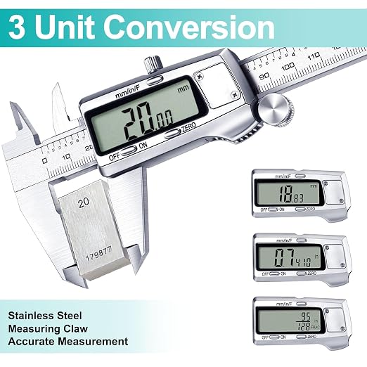 Kynup Digital Caliper, Caliper Measuring Tool, Micrometer Dial Vernier Caliper - Image 3