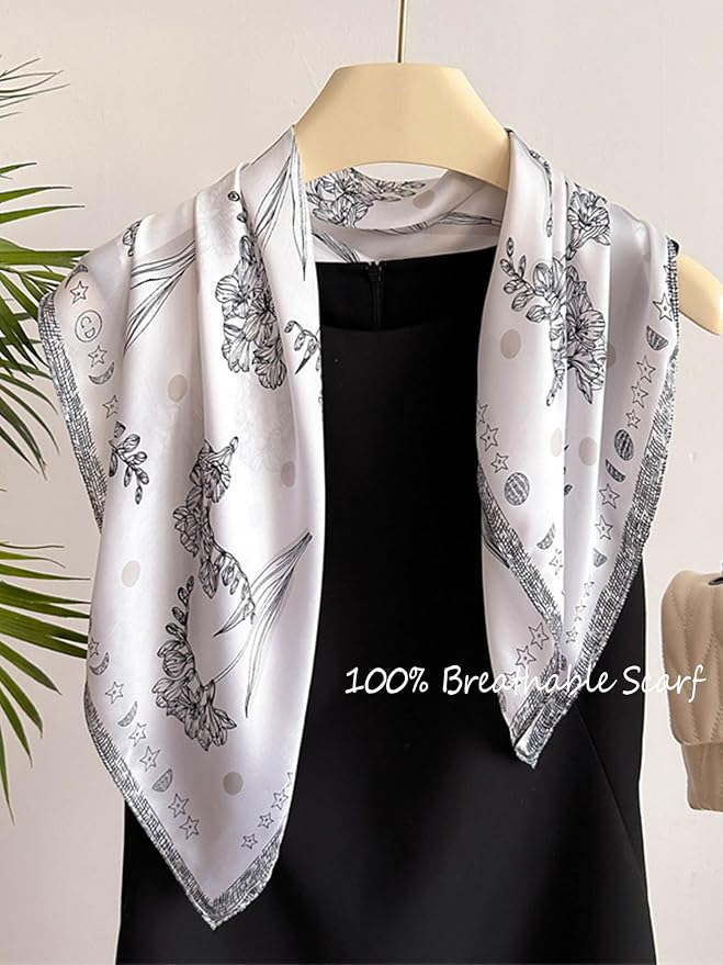 Silky Scarf for Women Lightweight Satin Bandanas Neck Hair Wrap For Sleeping - Image 3